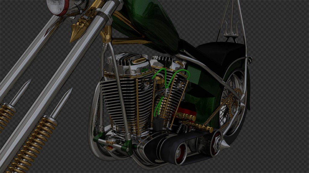 70's Chopper Motorcycle preview image 3
